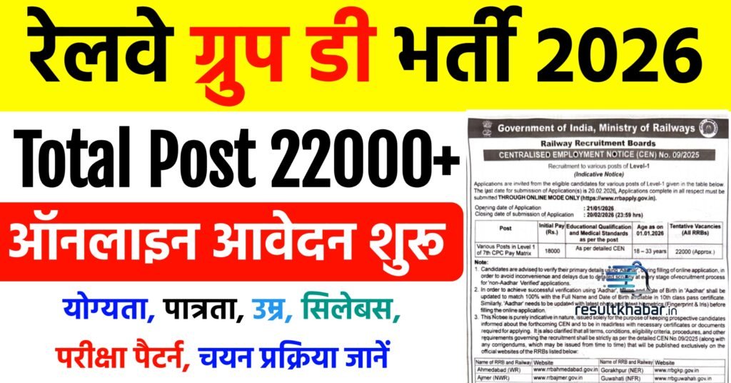 RRB Level-1 Recruitment Notification 2026