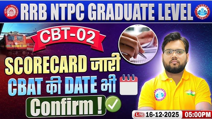 RRB NTPC Graduate CBT-2 Score Card 2025