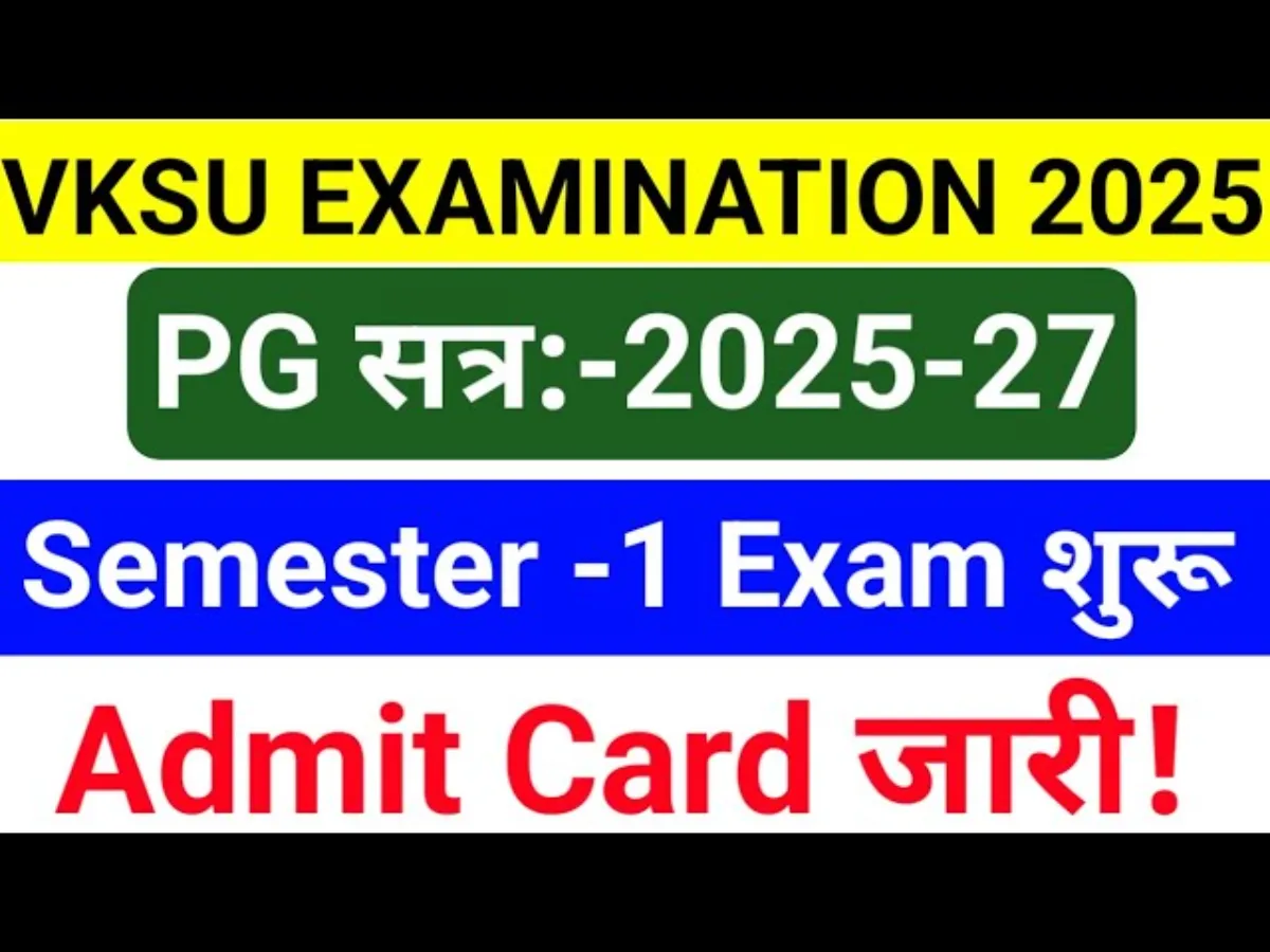 VKSU ARA PG Semester-1 Admit Card 2025