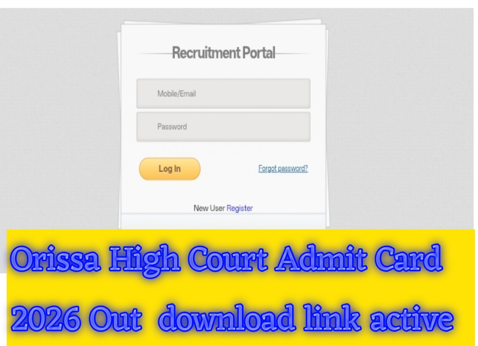 Orissa High Court Admit Card 2026 Out