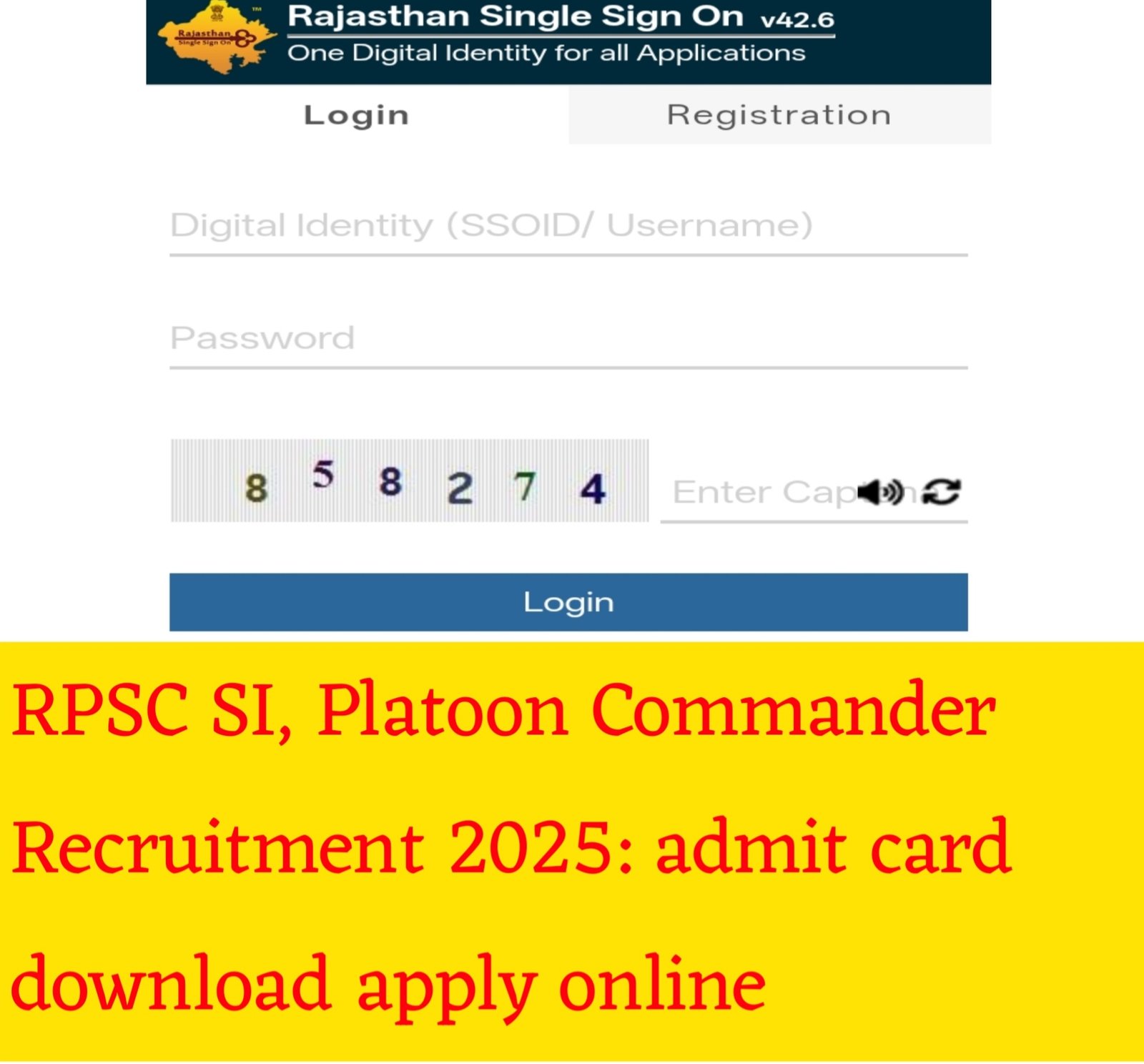 RPSC SI, Platoon Commander Recruitment 2025