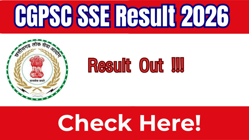 CGPSC SSE PCS Pre Result 2026