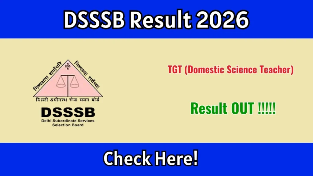 DSSSB Result 2026 Out