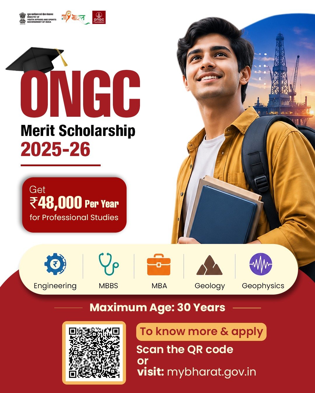 ONGC Merit Scholarship 2026: Apply Online ₹48,000 Scholarship - Eligibility, Registration, Selection Process 