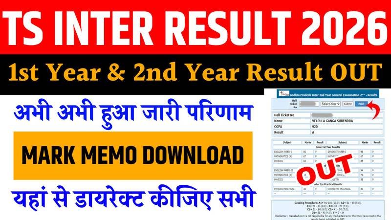 TS Inter 1st & 2nd Year Result 2026