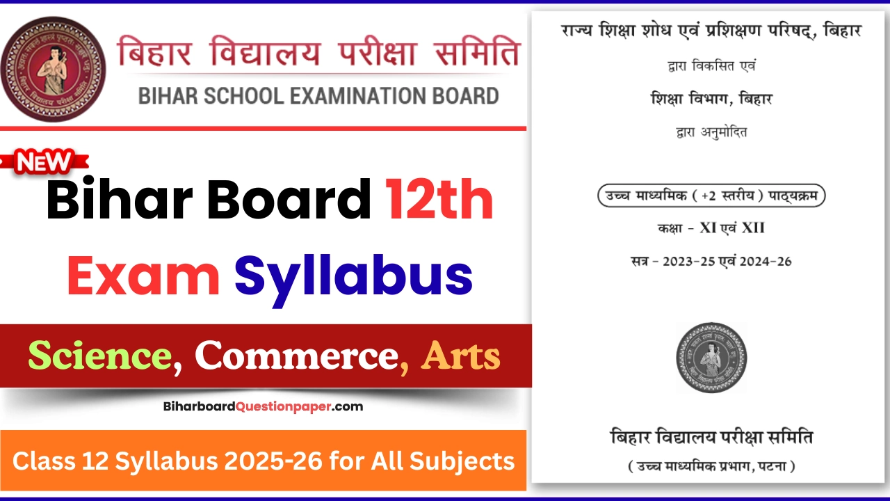 Bihar Board 12th Arts Syllabus 2026 PDF Download