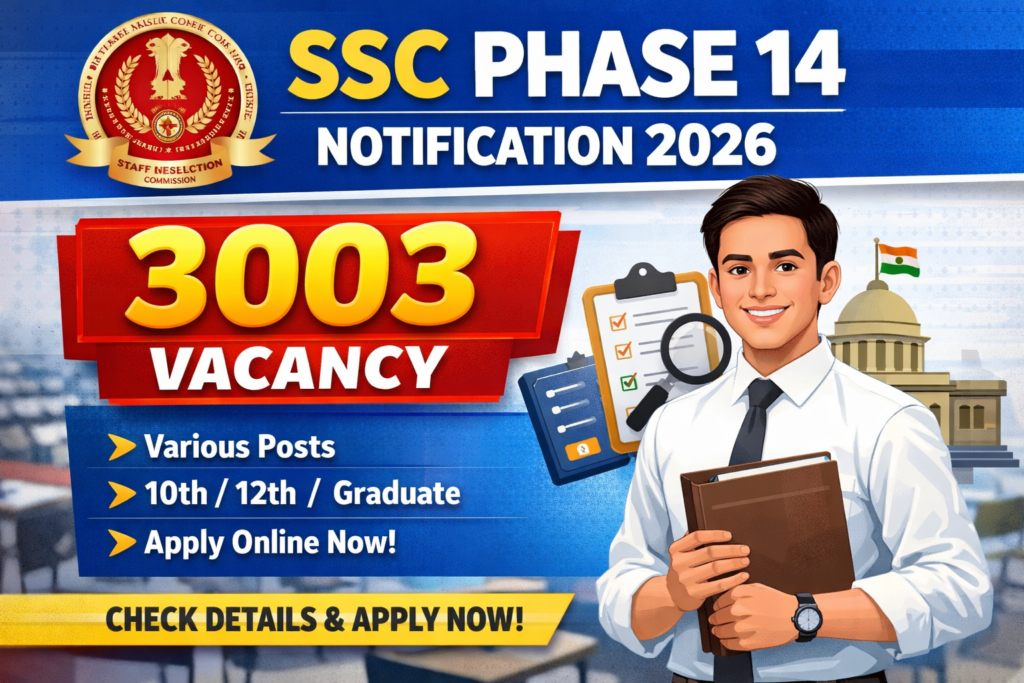 SSC Selection Post Phase 14 Notification 2026 Out