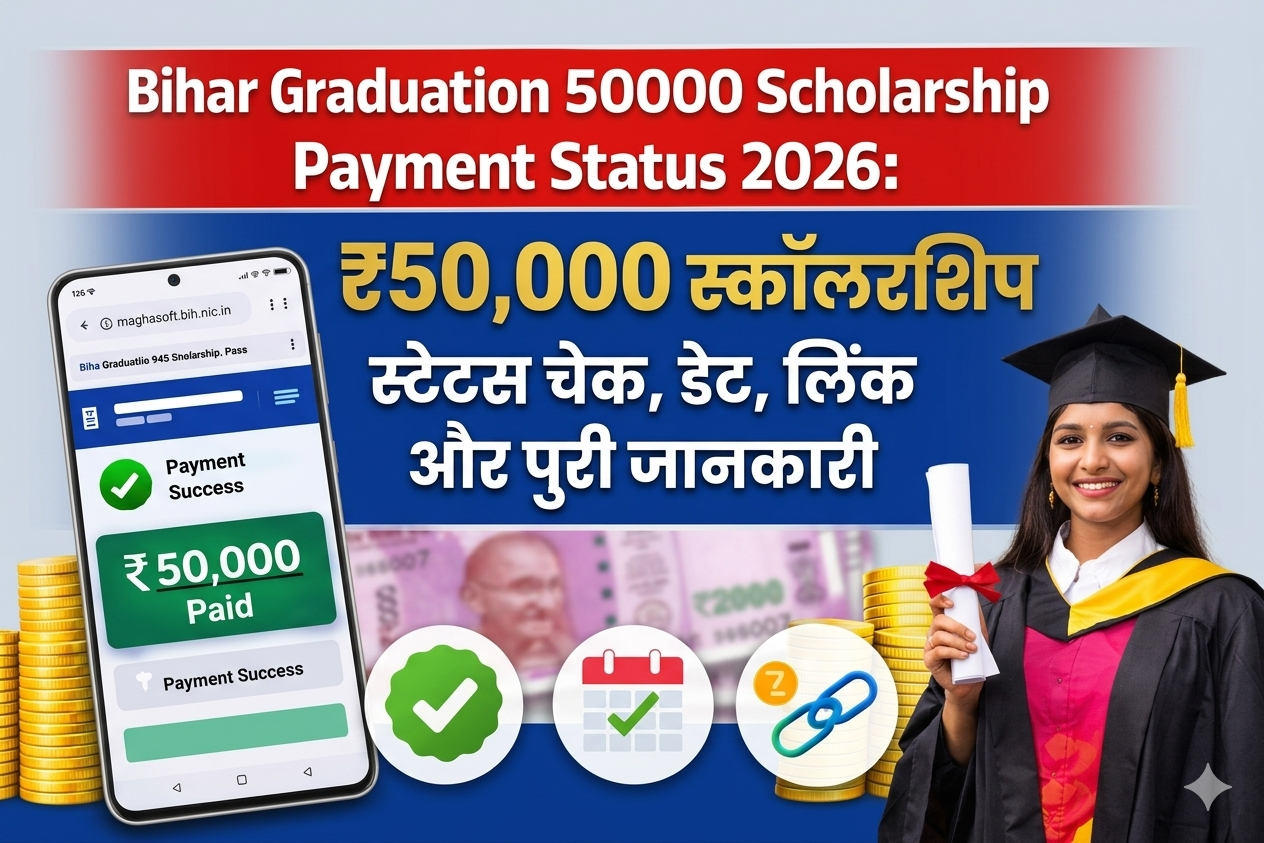 Bihar Graduation Pass Scholarship 2026 Payment Status Check Online - स्नातक स्कॉलरशिप पेमेंट स्टेटस यहां से देखें 