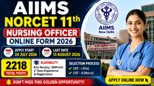 AIIMS NORCET 11th Nursing Officer Online Form 2026 