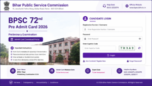BPSC 72nd Admit Card 2026