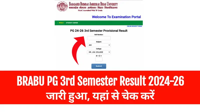 BRABU PG Semester 3 Result 2025