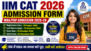 IIM CAT 2026 Admission Form Apply Online