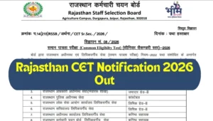 RSSB CET 12th Level Online Form