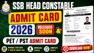 SSB Head Constable Admit Card