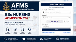 AFMS BSc Nursing Admission 2026: