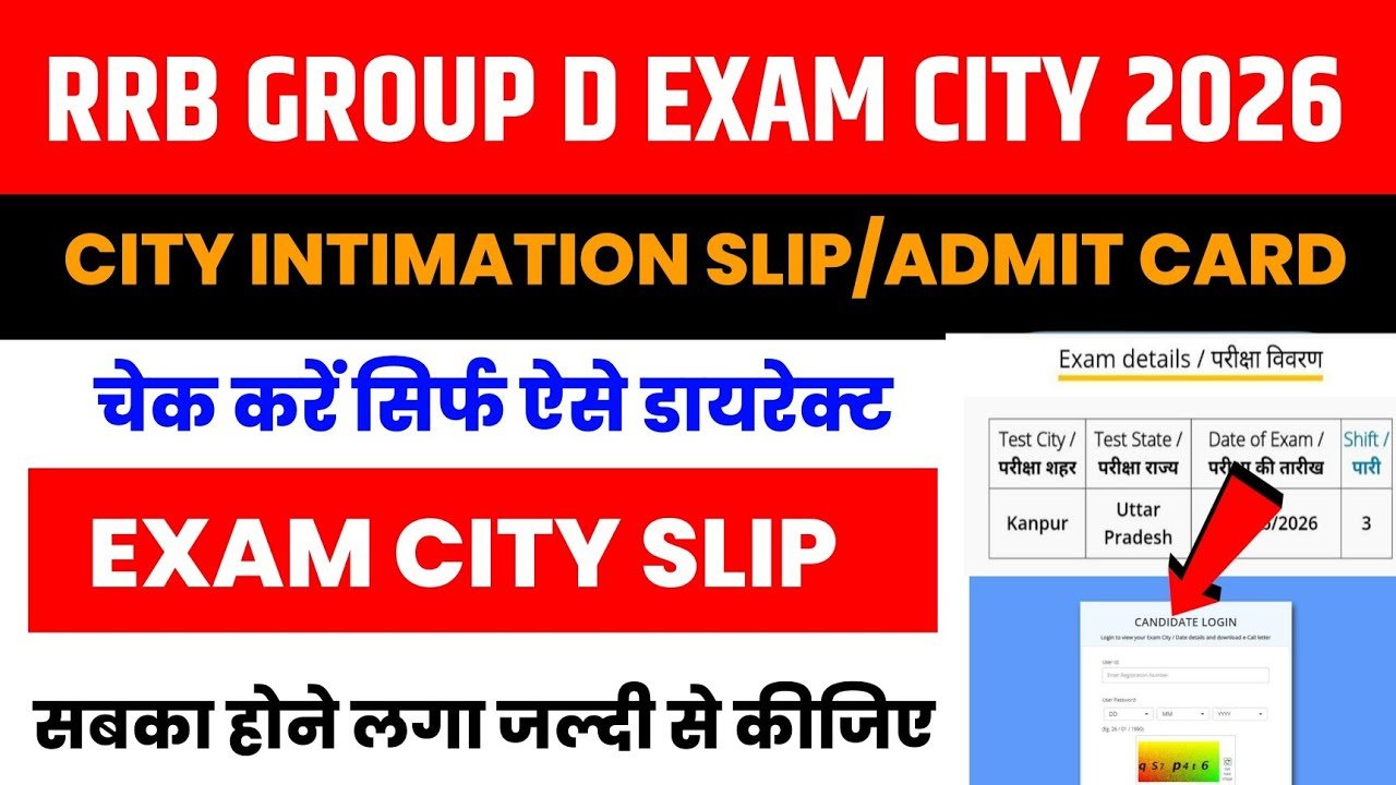 Railway RRB Group D Admit Card 2026