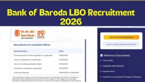 Bank Of Baroda LBO Recruitment 2026