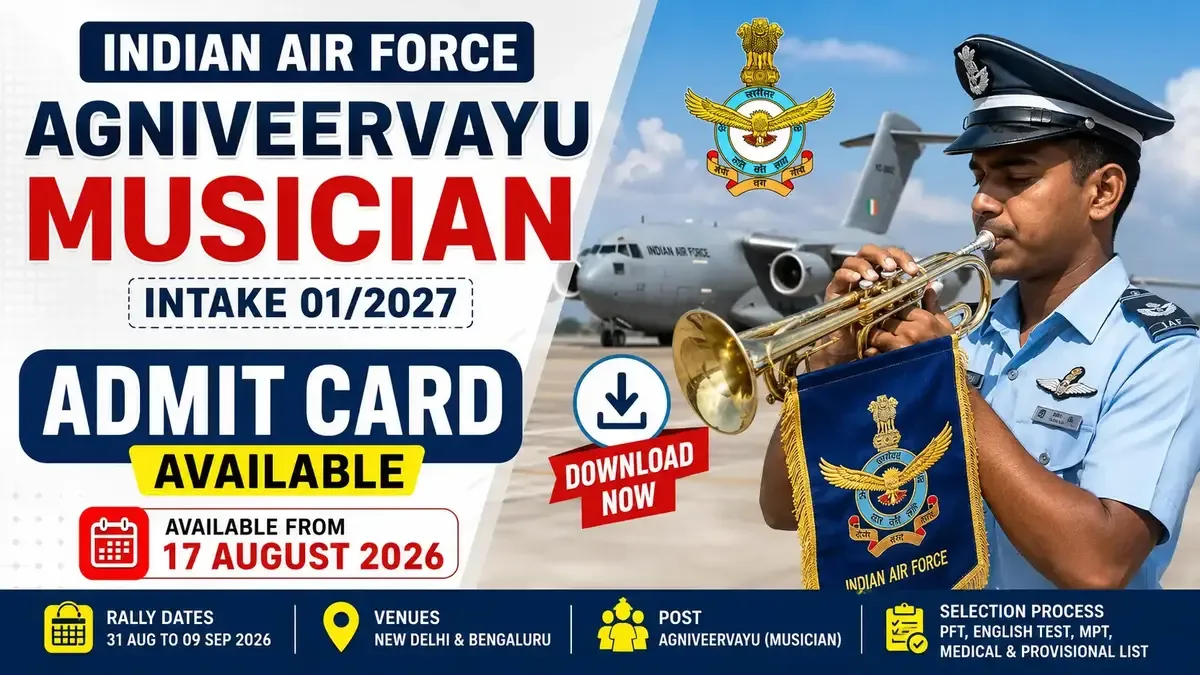 IAF Agniveer Musician Admit Card 2026: