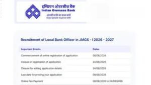 IOB Local Bank Officer LBO Recruitment 2026