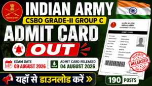 Indian Army CSBO Grade-II Group C