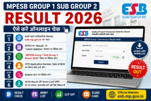 How to Check MPESB Group 1 Sub Group 2 Result 2026 Online