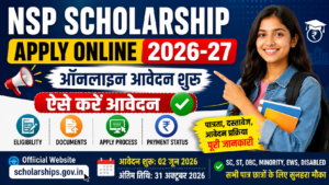 NSP Scholarship Apply Online 2026-27