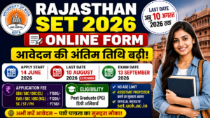 Rajasthan SET Online Form 2026 Last Date Extended