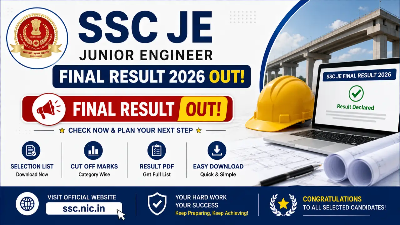 SSC JE Engineer Marks 2026