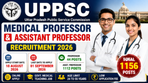 UPPSC Medical Professor & Assistant Professor Recruitment 2026