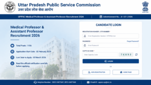 UPPSC Medical Professor & Assistant Professor Recruitment 2026