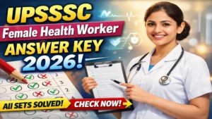 UPSSSC Female Health Worker Answer Key 2026