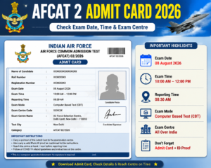 AFCAT 2 Admit Card 2026 Details