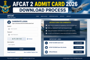 AFCAT 2 Admit Card 2026 Download Process
