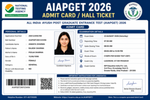 AIAPGET Admit Card 2026 Hall Ticket
