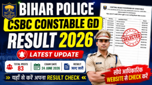 Bihar Police CSBC Constable GD Result 2026