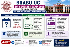 BRABU UG 6th Semester Exam Date Routine Admit Card 2026
