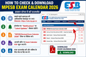How To Download MPESB Revised Exam Calendar 2026 PDF Step By Step