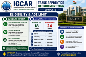IGCAR Apprentice Eligibility 2026 ITI