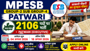 MPESB Group-2 Sub Group-4 Patwari Recruitment 2026