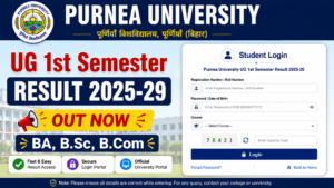 Purnea University UG 1st Semester Result 2025-29 Out