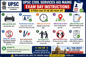 UPSC IAS Mains Exam Day Instructions 2026