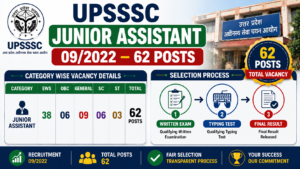 UPSSSC Junior Assistant 09/2022 Vacancy Selection Process 62 Posts